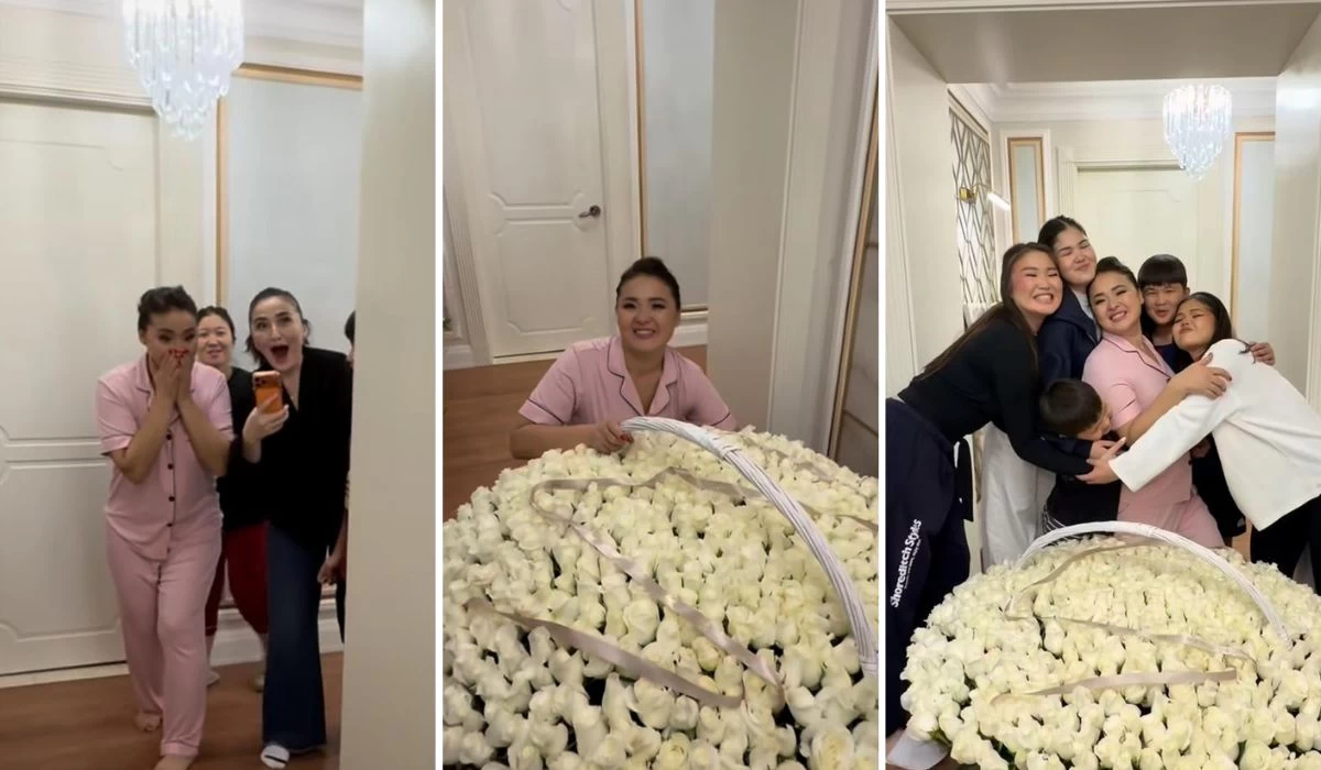 Мөлдір Мұқановаға балалары 501 раушан сыйлады