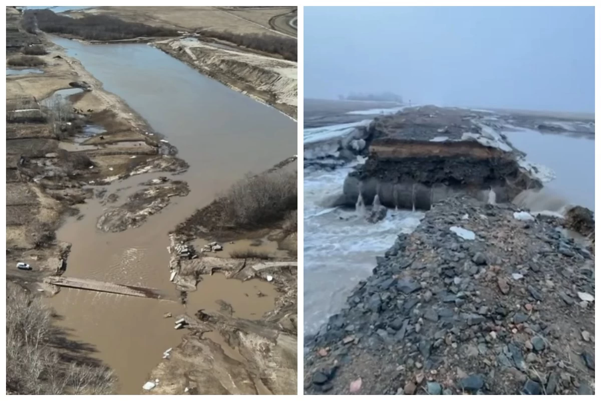 Ақмола облысында көпірді, Солтүстік Қазақстанда ауыл арасындағы жолдарды су шайды