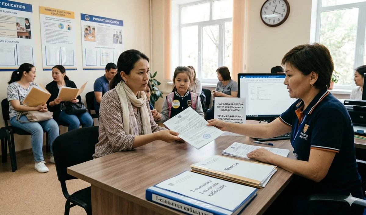Алматыда 1-сыныпқа қабылдау: Ата-аналардан тұрғын үйге меншік құқығын растайтын құжаттар талап етілген