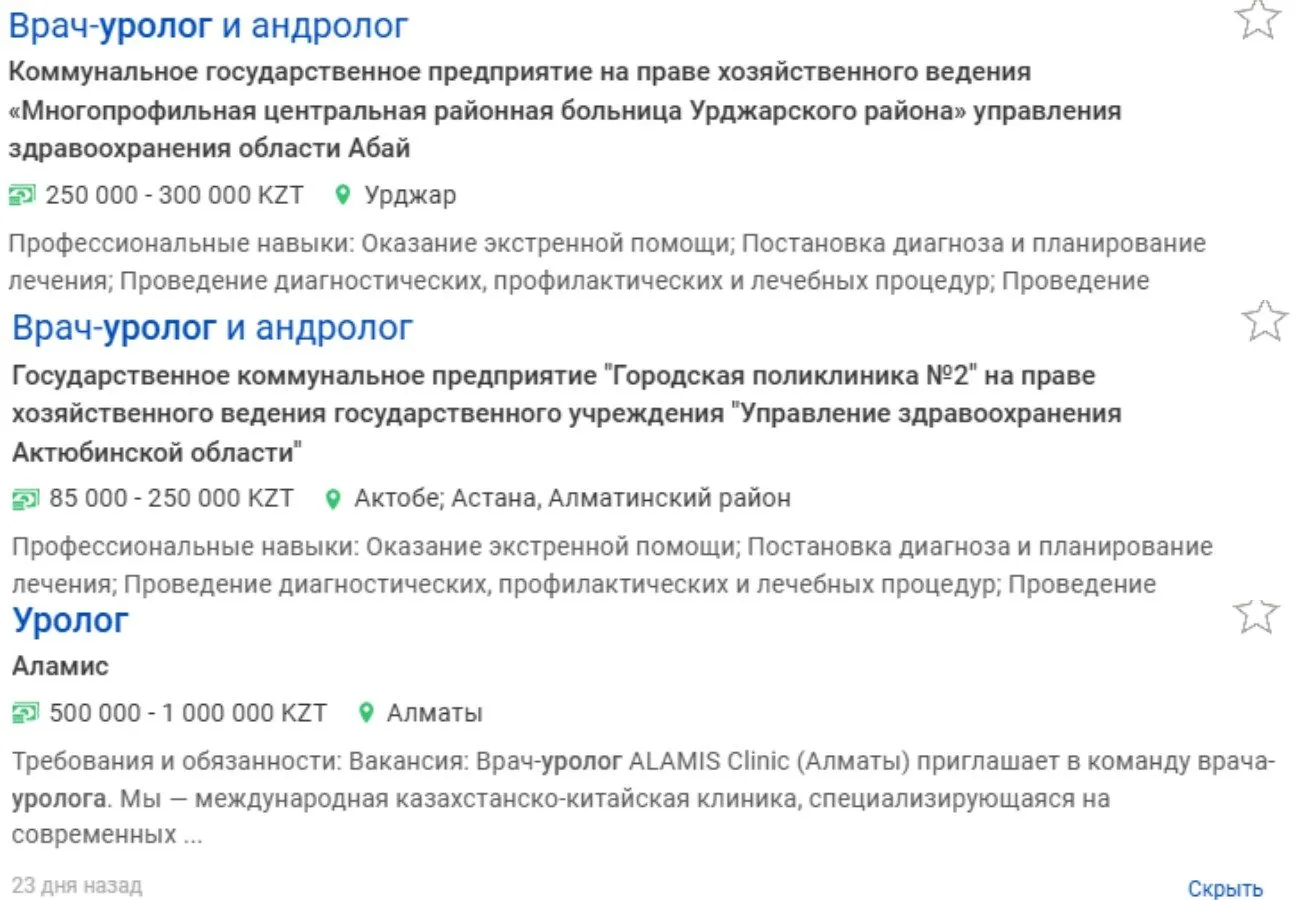 дәрігер уролог