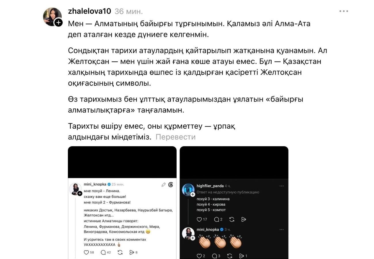 Айгерім Бердалиеваға қарсы жазба