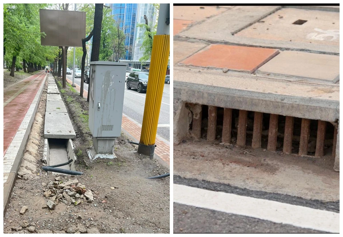 Алматыда арықтарды жауып жатыр