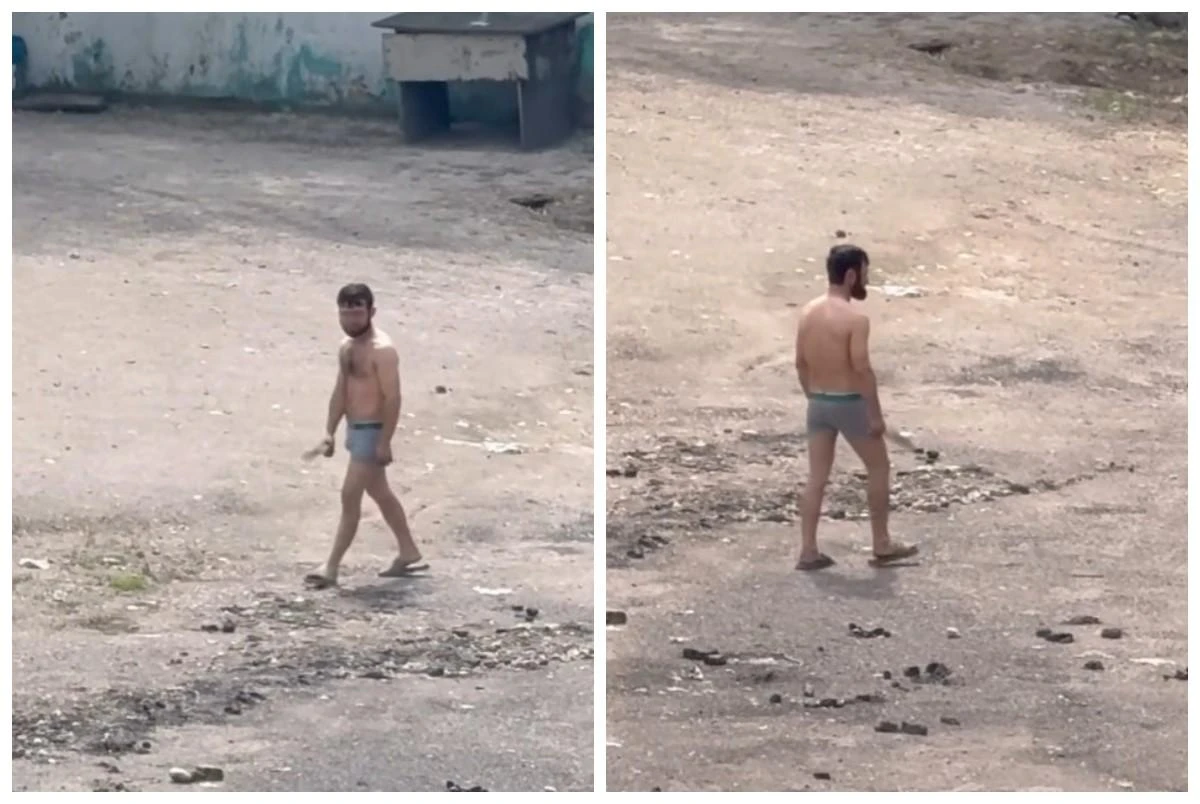 қолында пышағы бар жалаңаш ер адам