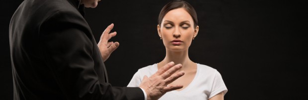 Alternative medicine therapist using hypnosis to heal his patient