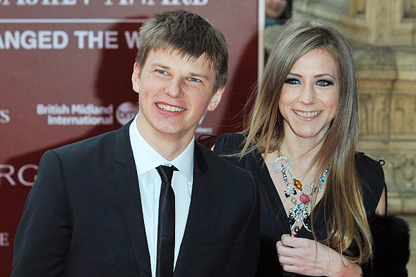 LONDON, UNITED KINGDOM - MARCH 30: Footballer Andre Arshavin (L) arrives at the Gorby 80 - Gala Concert at Royal Albert Hall on March 30, 2011 in London, England. (Photo by Jon Furniss/WireImage)
