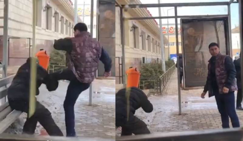 Соққыға жығылған ер адам түсірілген видео: Астана полициясы көмек сұрады