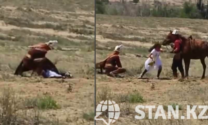 Қырғызстанда өткен жарыс кезінде бүркіт 10 жасар қызға шабуылдады (видео)